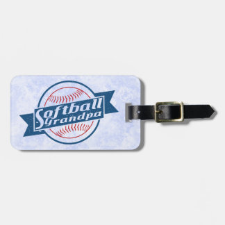 Softball Grandpa Blue & Red Luggage Bagagebricka