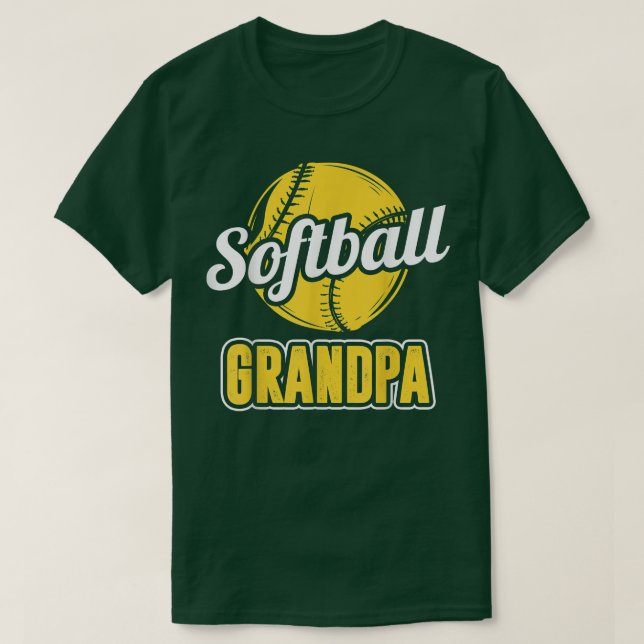 Softball Grandpa Grandfather Fars dag  T Shirt (Design framsida)