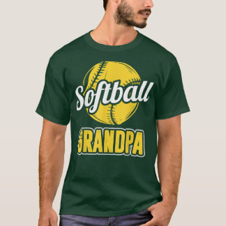 Softball Grandpa Grandfather Fars dag  T Shirt