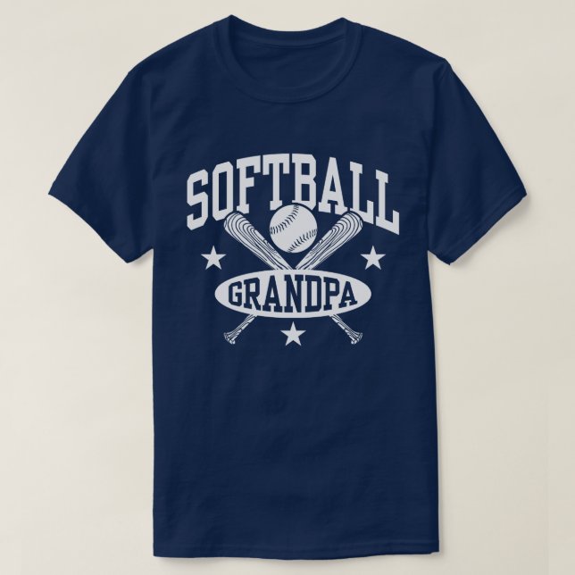 Softball Grandpa T-shirt (Design framsida)