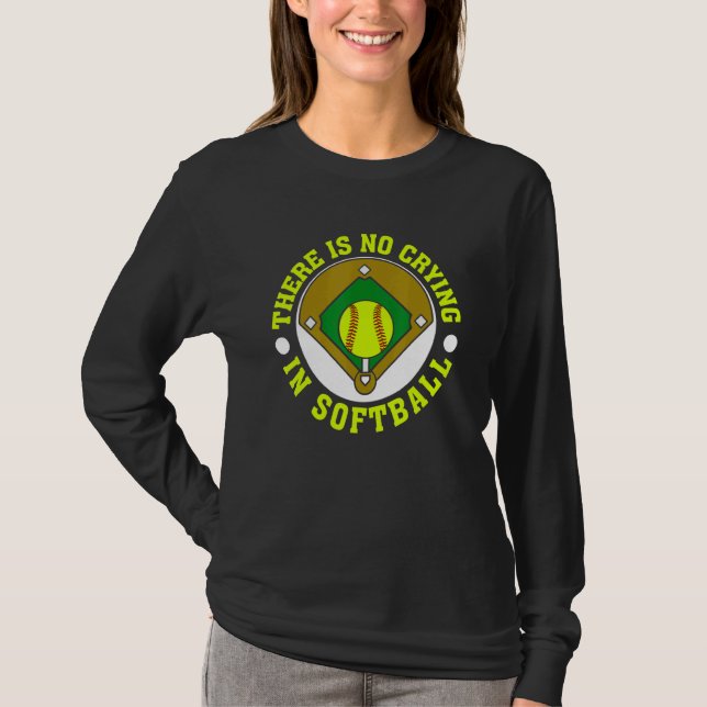 Softball Gråter inte i Softball T Shirt (Framsida)