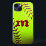 Softball Gult Fast Pitc Monogram SAMSUNG S4 Fodral<br><div class="desc">Gult med snabbval 8U 10U 12U 14U 16U College Boll Monogram Initial SAMSUNG S4 Fodral Personlig</div>