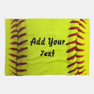 Softball Gult Softball Sports Team Coach Kökshandduk
