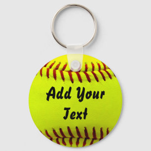 Softball Gult Softball Sports Team Coach Nyckelring