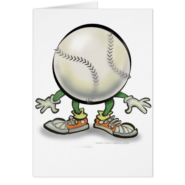 Softball Hälsningskort (Framsidan)