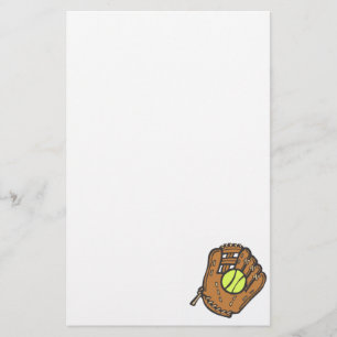 Softball & handske brevpapper