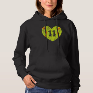 Softball Heart Player 11 Softball Mamma Pappa Vars T Shirt