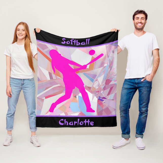 Softball Hologram Shatter Fleece Blanket (På plats)