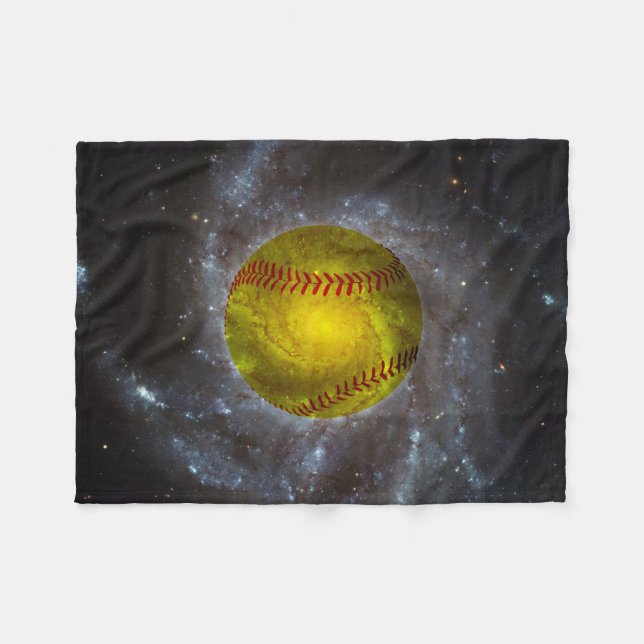 Softball i Blanket i rymdens unika mjukvaruflexibi Fleecefilt (Framsidan (Horisontell))