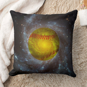 Softball i rymden Unik Softball Dekorativ kudde