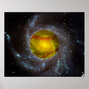 Softball i rymdens unika Softball-Poster Poster