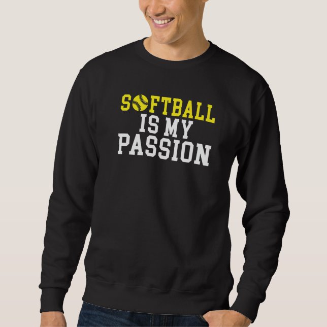 Softball is my Passion   Lång Ärmad Tröja (Framsida)
