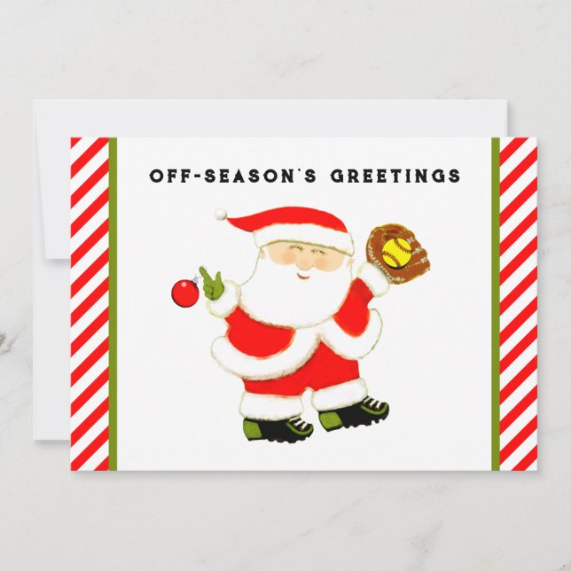 Softball-jul Julkort (Framsida)