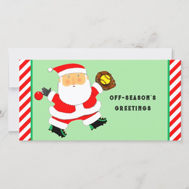 Softball-jul Julkort (Framsida)