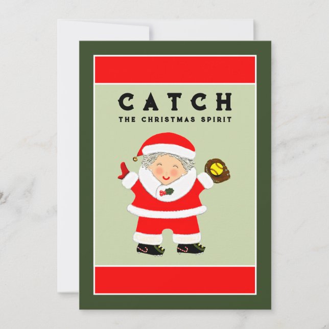 Softball-jul Julkort (Framsida)