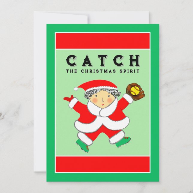 Softball-jul Julkort (Framsida)