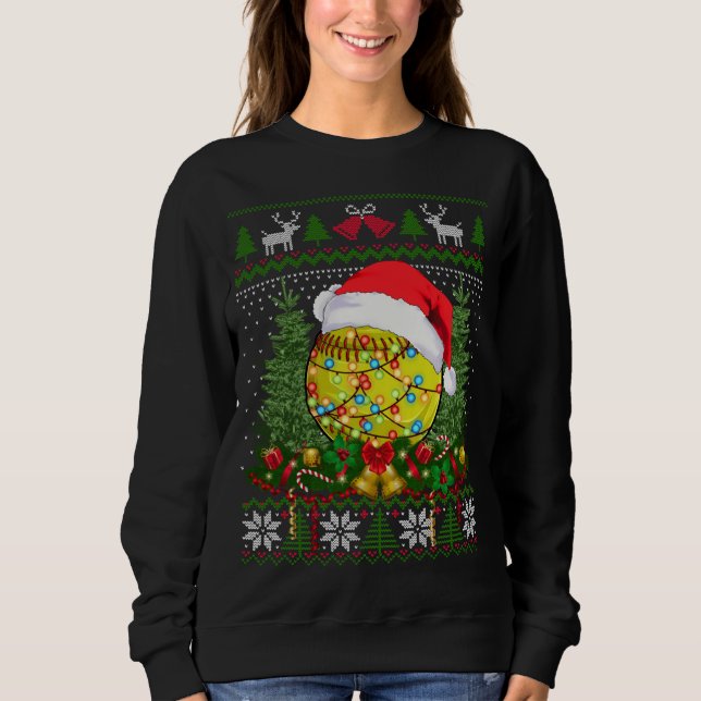 Softball Jul - Ugly Sweater Family Gifts Sport T Shirt (Framsida)