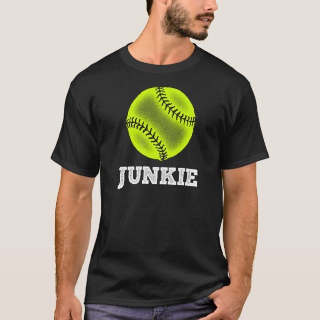 Softball Junkie Softball T Shirt (Framsida)