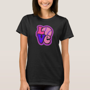 Softball Kärlek för Tonåring flickor och kvinnors T Shirt