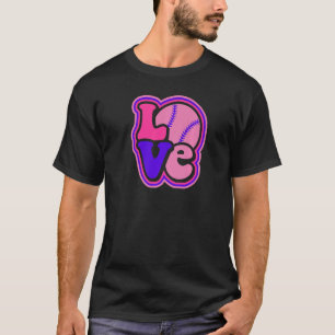 Softball Kärlek för Tonåring flickor och kvinnors T Shirt