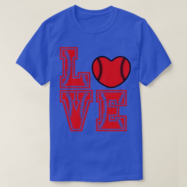 Softball KÄRLEK Funny 10 T Shirt (Design framsida)