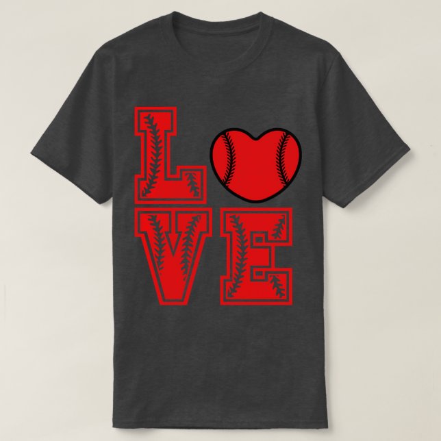 Softball KÄRLEK Funny 11 T Shirt (Design framsida)
