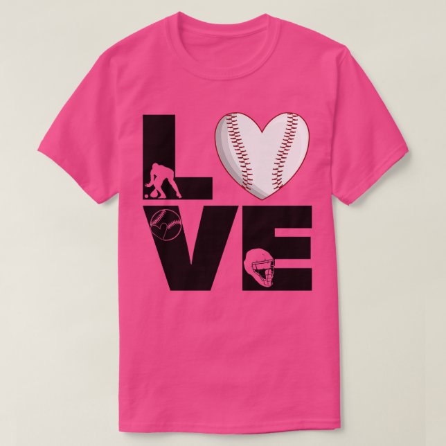 Softball KÄRLEK Funny 12 T Shirt (Design framsida)