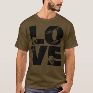 Softball KÄRLEK Funny 2 T Shirt