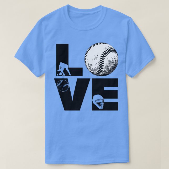 Softball KÄRLEK Funny 8 T Shirt (Design framsida)