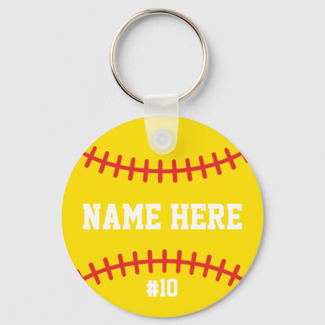 Softball Keychain Girls Team Cheap Athletes Player Nyckelring (Framsida)