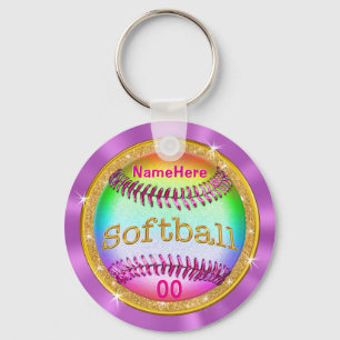 Softball Keychains för coolaPERSONLIGmultifärgad Nyckelring
