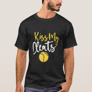 Softball Kiss Mina Cleats Girls Fastpitch T Shirt