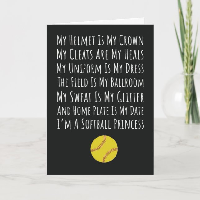 Softball-kort Sports Batter Trending Athletic Kid Kort (Framsida)