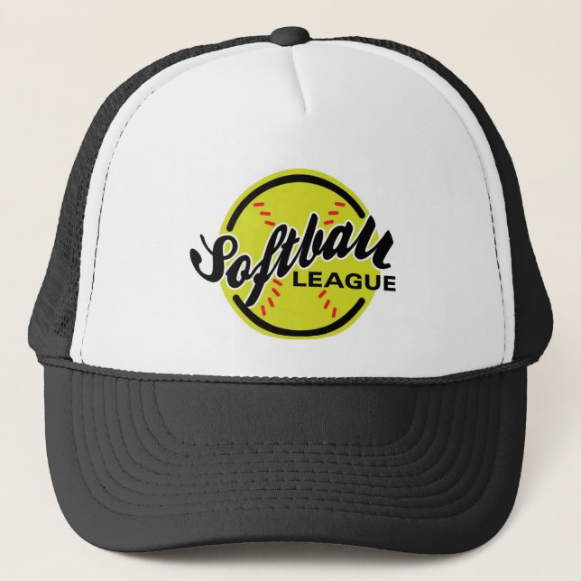 Softball League Hat Truckerkeps (Framsida)