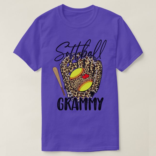 Softball Leopard Game Day Softball Älskare Mor D T Shirt (Design framsida)