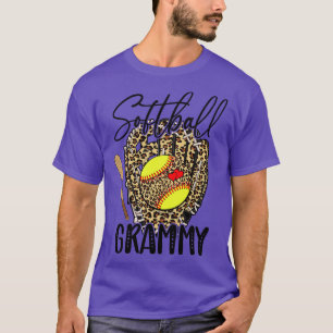 Softball Leopard Game Day Softball Älskare Mor D T Shirt