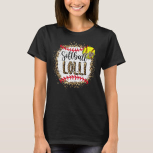 Softball Lolli Leopard Bleached Mors dag Game T Shirt