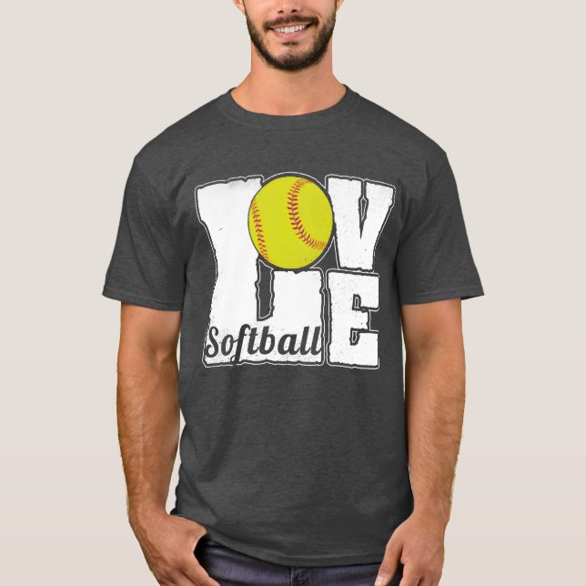 SOFTBALL LOVE gift T Shirt (Framsida)