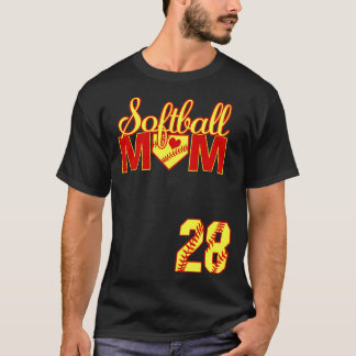 Softball Mamma 28 Softball Jersey Favorite Player  T Shirt