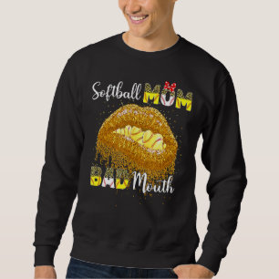 Softball Mamma Bad Mouth Softball Mamma Life Lång Ärmad Tröja