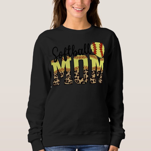 Softball Mamma Best Mors dag T Shirt (Framsida)