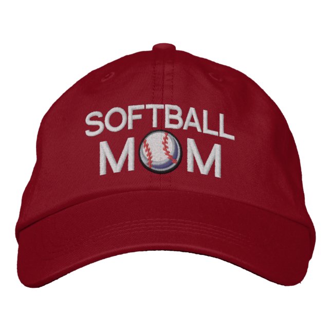 Softball Mamma Broderad Keps (Framsida)