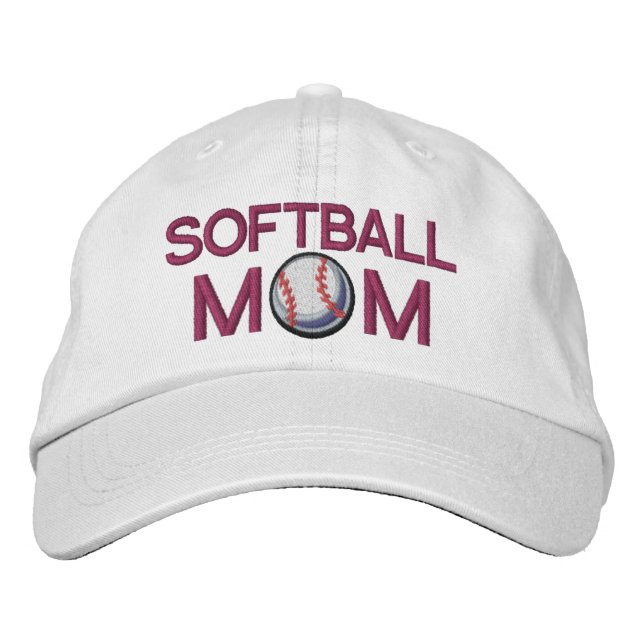 Softball Mamma Broderad Keps (Framsida)