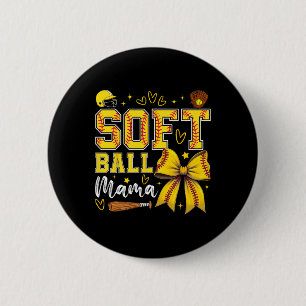Softball Mamma Coquette Båge Softball Mamma Mors D Knapp