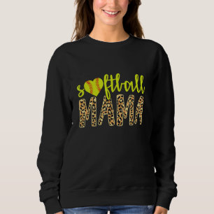 Softball Mamma Cute Cheetah Mors dag Sports 3 T Shirt