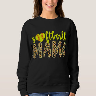 Softball Mamma Cute Cheetah Sports Mors dag 1 T Shirt