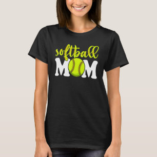 Softball Mamma för kvinnor Mors dag V Nacke T Shirt
