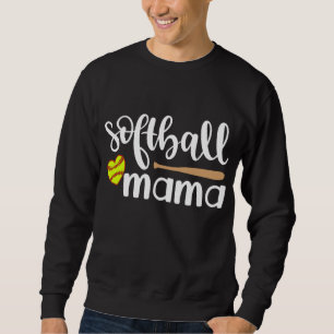 Softball Mamma Gift Sports Mamma Mors dag Gift Sof Lång Ärmad Tröja