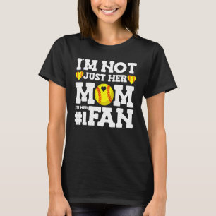 Softball Mamma Heart nummer ett Fläkt T Shirt