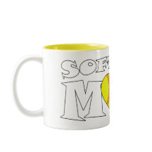 Softball Mamma Heart-Shaped Fastpitch Softball Spo